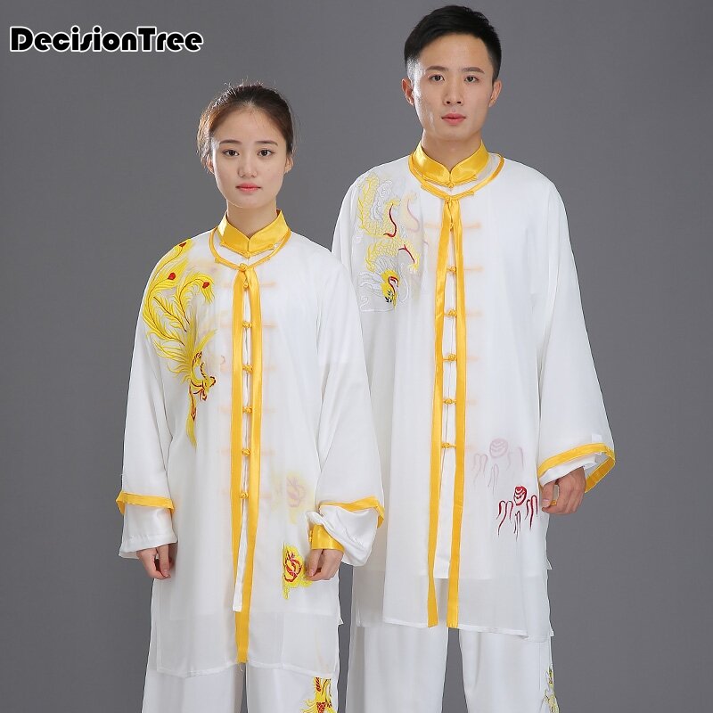 2023 Женская дышащая Китайская одежда с цветочным рисунком, одежда с длинным рукавом для Тай, пряжа, форма кунг-фу, костюм-Чун с крыльями, удобный комплект для йоги