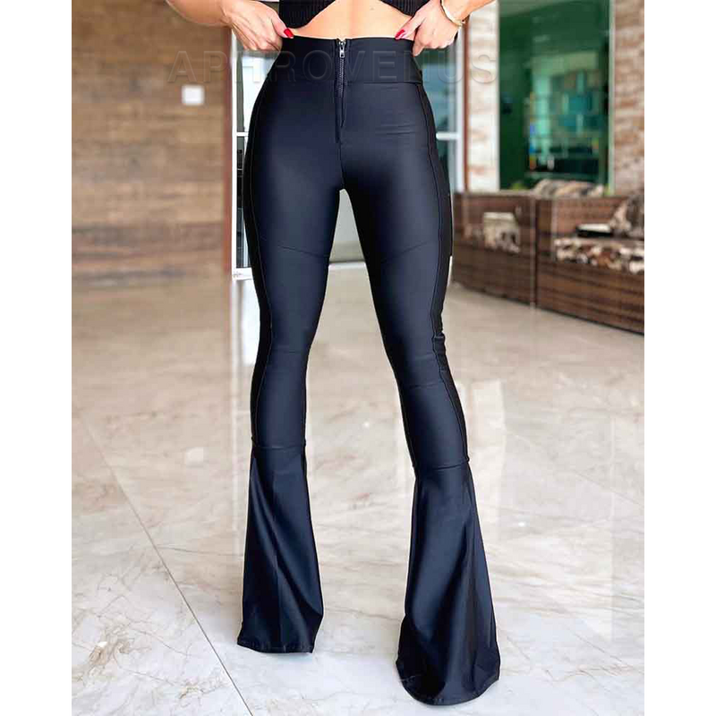 Women Leggings Vintage Flared Stretch Pants Women High Waist Skinny Denim Pants Y2K Streetwear Workout Trousers