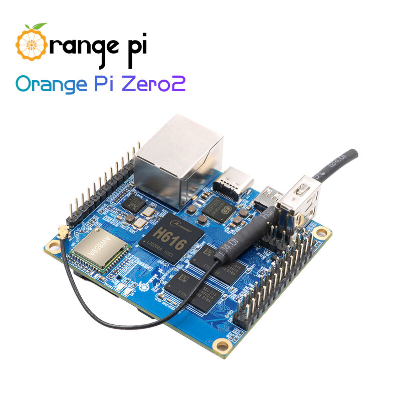 Orange Pi Zero 2 1GB RAM Allwinner H616 BT Wifi IR ricevitore alimentatore opzionale in metallo per Android 10 Ubuntu Debian OS