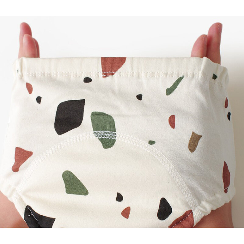 Pantalones cortos de algodón reutilizables para bebé, ropa interior de 6 capas, cambiador de pañales