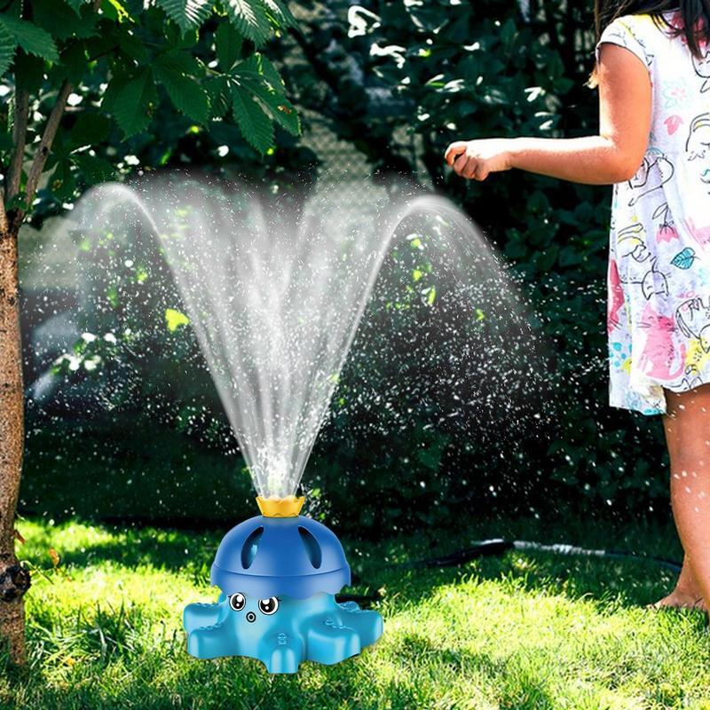 Aspersor de água giratório do polvo, Aspersor de água exterior, Brinquedo bonito para quintal e diversão