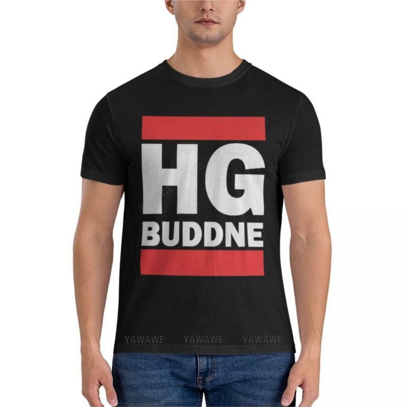 Hg budne-男性用のエッセンシャルTシャツ,グラフィック,夏,トップス,コットン