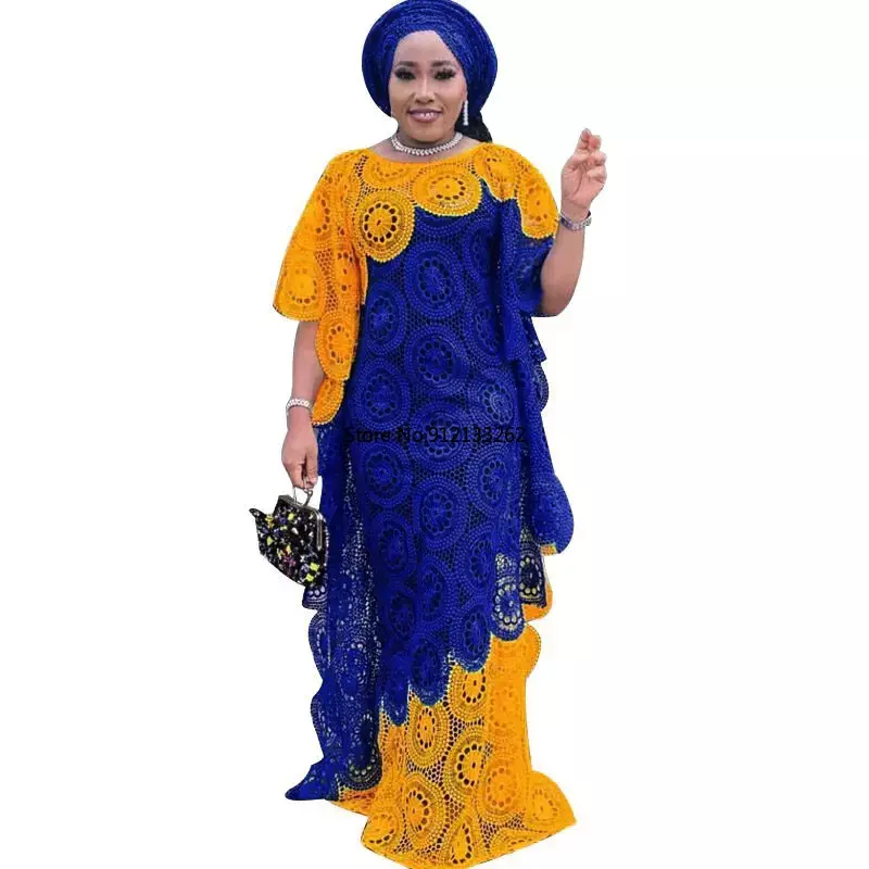 2-częściowe zestawy sukienki afrykańskie dla kobiet Dashiki ubranie afrykańskie szata Africaine Femme Slim wieczorowa długa sukienka afrykańska
