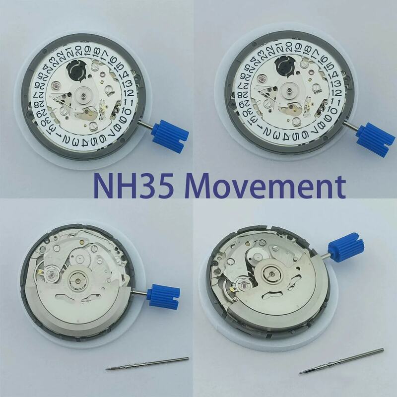 ساعة يد ميكانيكية عالية الدقة للرجال ، حركة NH35 ، مجموعة اليوم والتاريخ