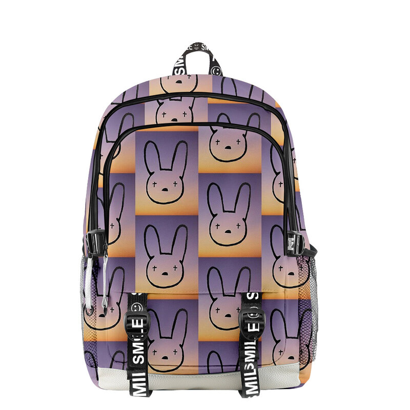 حقيبة مدرسية من Bad Bunny مقاومة للماء أكسفورد ، حقيبة ظهر للسفر ، طلاب المدارس الابتدائية والمتوسطة ، الأولاد والبنات المراهقين ، تخفيضات كبيرة