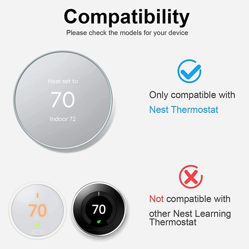 Per 2020 Nest termostato Nest staffa termostato copertura raccordo copertura raccordo in Silicone termostato piastra posteriore