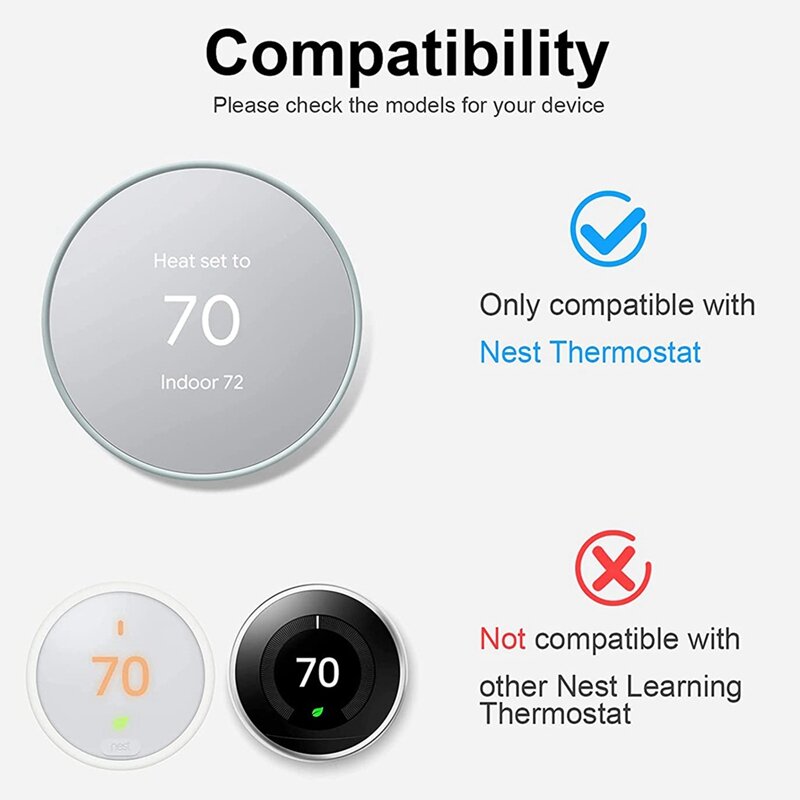 Voor 2020 Nestthermostaat Nestthermostaat Beugel Gevelbeplating Cover Siliconen Gevelbeplating Thermostaat Rugplaat