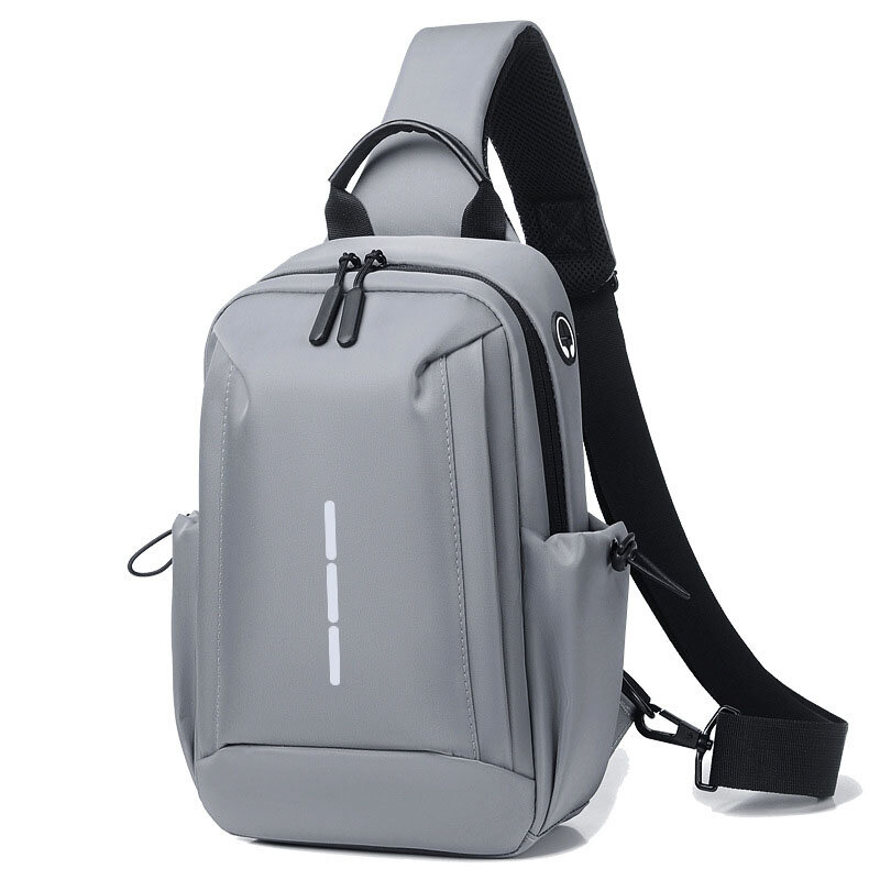 Casual Men's Vertical Paragraph Chest Bag New Trendy Travel Multifunctional Single Shoulder Crossbody Bag Male Chest Bag