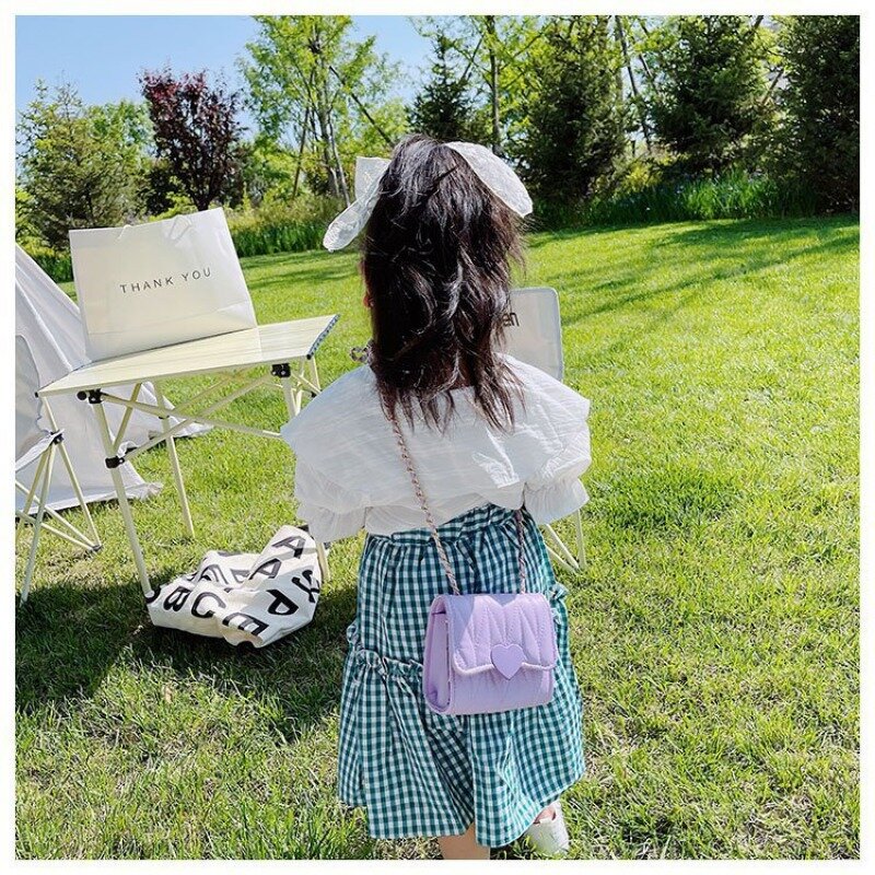 New Girls Spring Autumn One Piece Lingge Single Shoulder Crossbody Bag Sweet Lovely All-match Outdoor Fashion