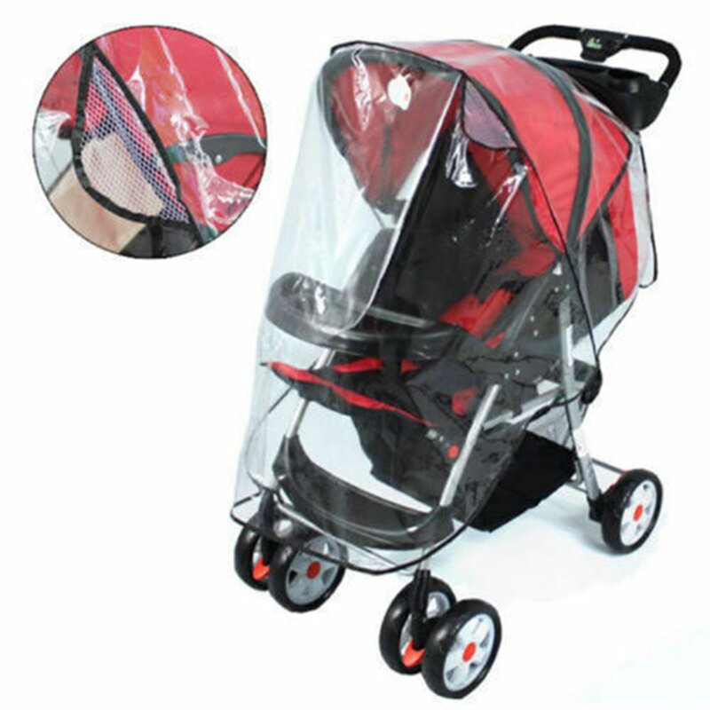 Universal Baby Stroller Raincover, novo, Pushchair, Pram Buggy, Capa De Chuva Transparente