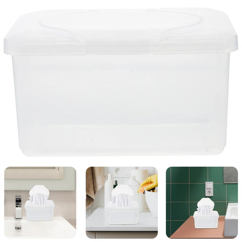 1/2pcs Baby Wet Wipes Dispenser Portable Dustproof Tissue Storage Box With Lid For Car Home Office Desktop Organizer