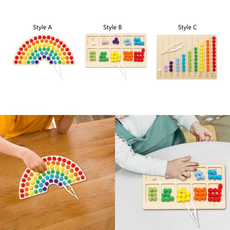 Montessori Board Kralen Spel Voor Wiskunde Leren Voor 3 Jaar Oude Voorschoolse Activiteiten Vroege Devlopment Tellen Matching Game
