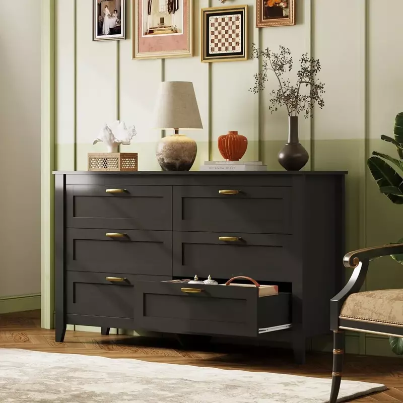 Dressing Table 6 Drawer Dresser Chest of Drawers in the Bedroom Furniture Large Storage Cabinet Dressers for Bedroom Furnitures