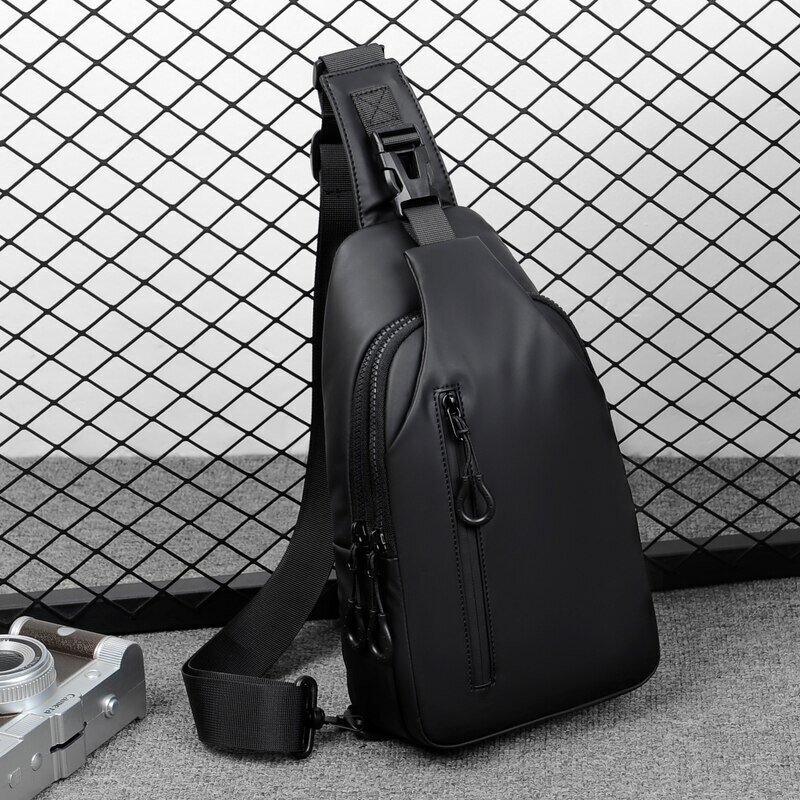 1 Мужская Большая вместительная многофункциональная нагрудная сумка с usb-зарядкой, модная простая легкая сумка через плечо для путешествий