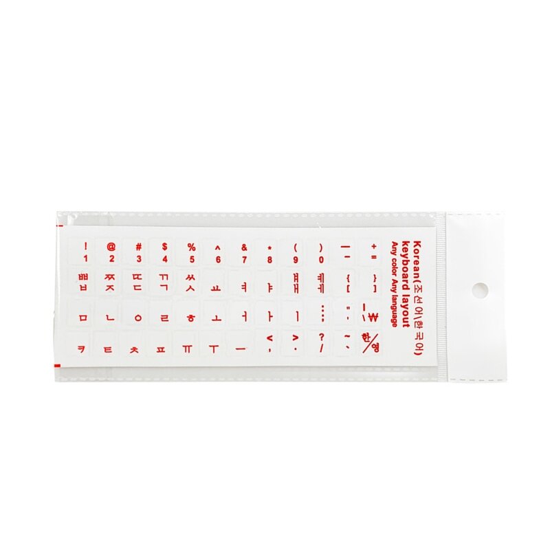 Adesivos teclado coreano fosco pvc letras adesivas transparentes para pc d5qc