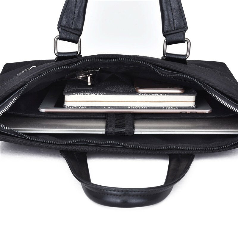 Портфель мужской деловой из ткани Оксфорд, повседневная износостойкая сумка на плечо, Офисная сумка на плечо, 2024