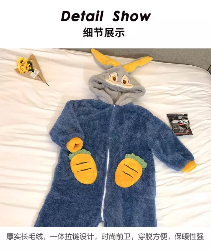 Onesie dewasa baru 2023 untuk wanita Piyama lucu hangat Jumpsuit hewan kartun musim dingin pakaian tidur bulu beludru ukuran besar pakaian rumah