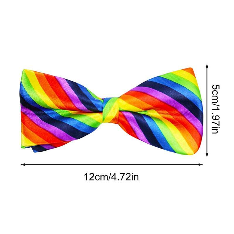 Arco-íris borboleta Bowties para gays e lésbicas, Orgulho Neckwear, Casual casamento Bowties, Cravat para festas LGBT