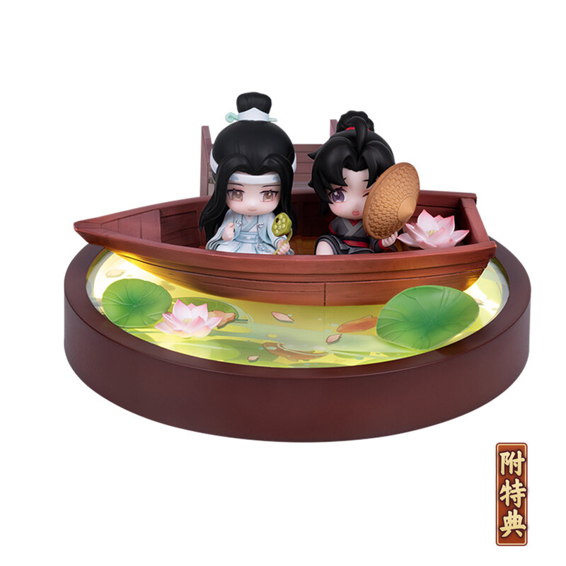 Mestre da Magia Dao Wei Wuxian & lan Wangji Lotus Doca Barco Viagem Q Versão Figura Modelo Ornamento De Brinquedo Presente Collectible