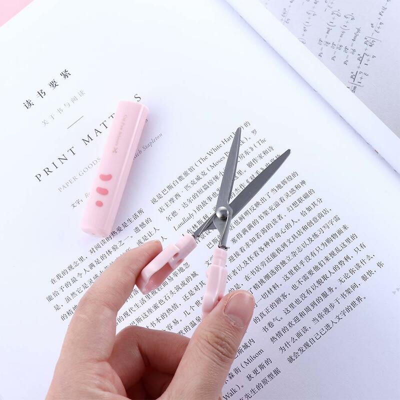 Stationery Cute Novelty Mini Kawaii Portable Stainless Steel Folding Design Hand Scissors Cat Paw Scissors