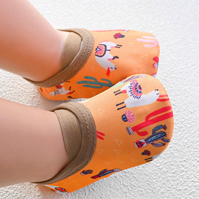 Cute Cartoon Printed Baby Indoor Shoes Casual Anti-Slip Sole Kids Shoes For Indoor Outdoor