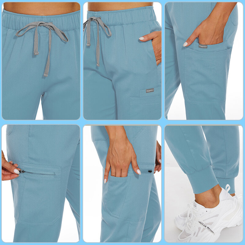 Letnie ubrania medyczne męskie peeling spodnie fartuch lekarza szpital odzież robocza kosmetyczka spodnie robocze pielęgniarstwo spodnie do joggingu nowość