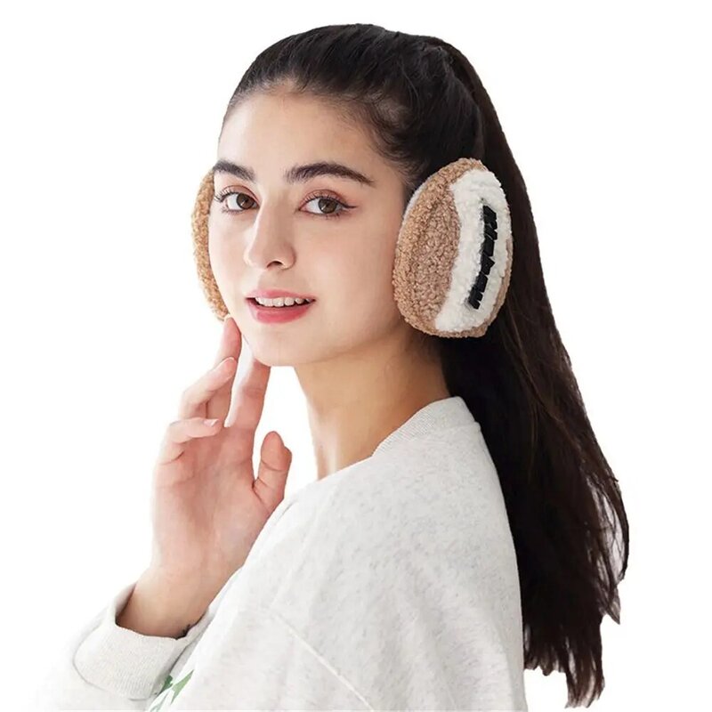 Penutup telinga bulu lembut hangat dapat diatur membungkus penghangat telinga luar ruangan pelindung hangat telinga dapat dilipat dalam cuaca dingin untuk wanita & Pria