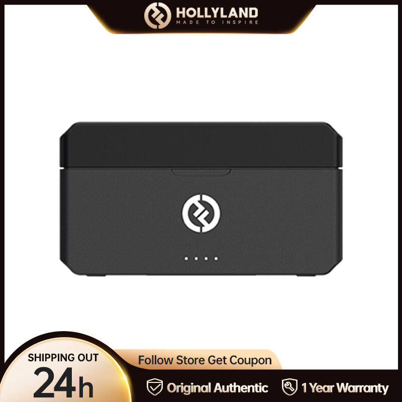 Hollyland-estuche de carga Lark Max, receptor transmisor, color negro