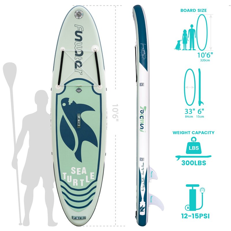 FUNWATER Dropshipping OEM 10'6" Paddle surfing board inflatable sup paddleboard wholesale surfboard sup cheap supboard sub isup