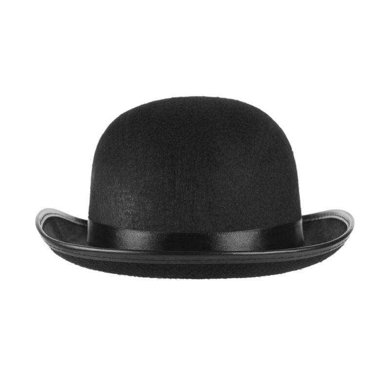軽量マジシャン帽子ボウタイ女性男性厚手の生地ボンネットつば付き現代ジャズフェルト帽子コスプレツール
