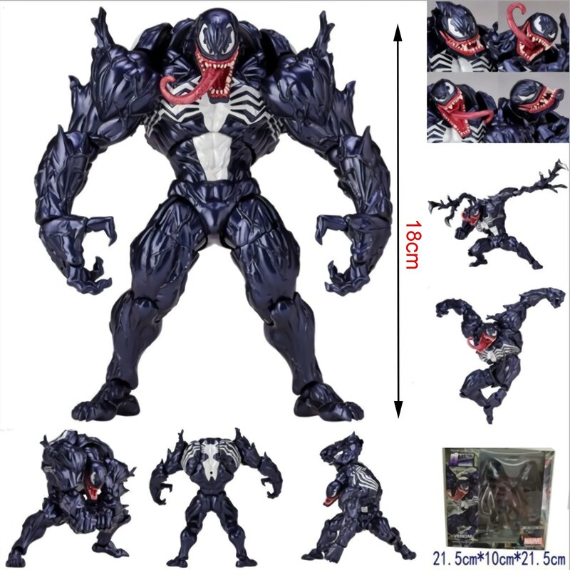 Figura de juguete de superhéroe de la película de Marvel, Venom Carnage, personaje modelo increíble, Spider-Man movible, Cosplay, matanza, regalo de cumpleaños y Navidad