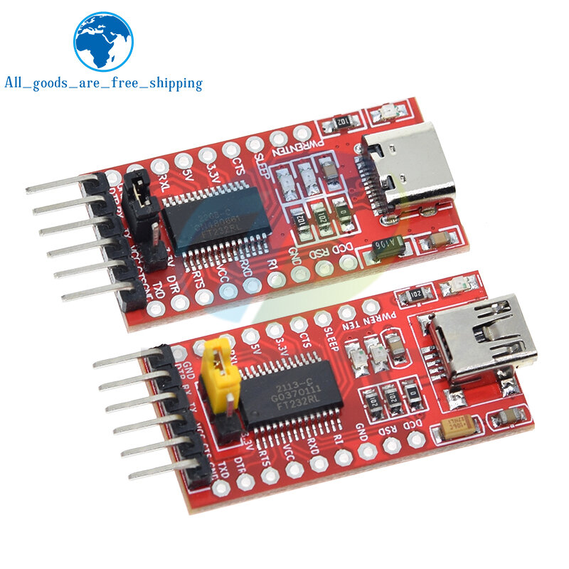 Módulo Adaptador Serial TTL para Arduino, TZT FT232RL FTDI, USB 3.3V 5.5V para TTL 232, Pro Mini USB para TTL 232