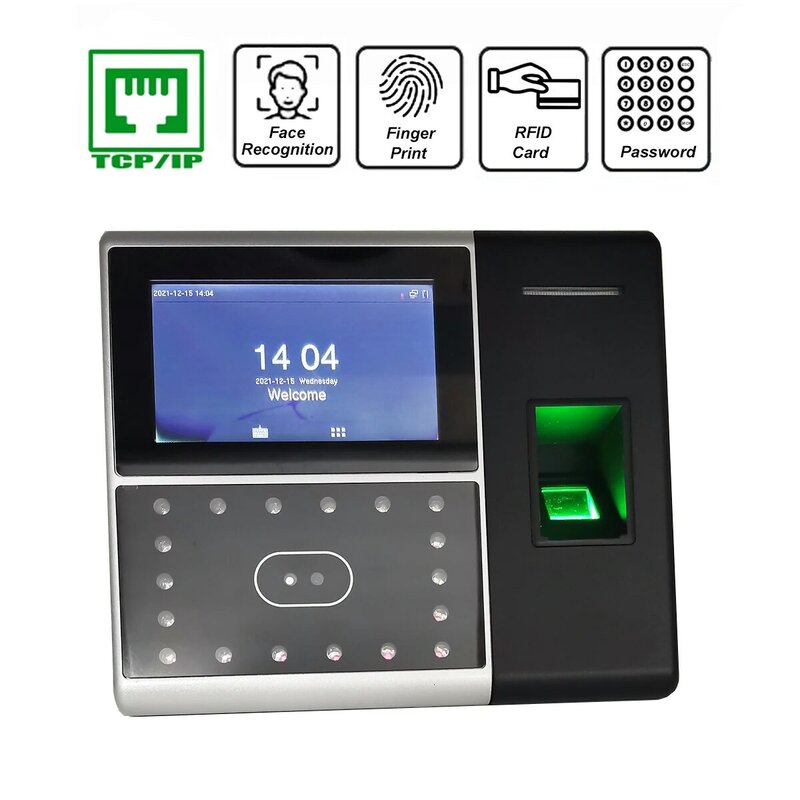 ZKTime-Dispositivo eletrônico do relógio do tempo, biométrico, cara, impressão digital, gestão do atendimento do empregado, Iface302, TCP e IP
