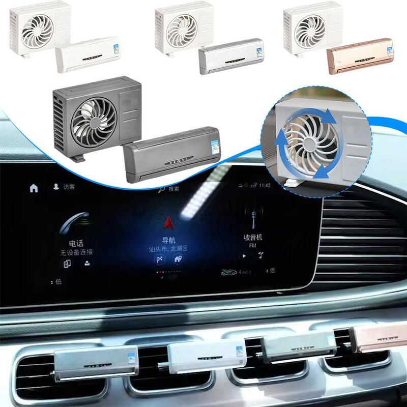 Ambientador de aire acondicionado para coche, modelo de salida de aire, fragancia automática, adornos de desodorización, accesorios interiores, aromaterapia F0W7