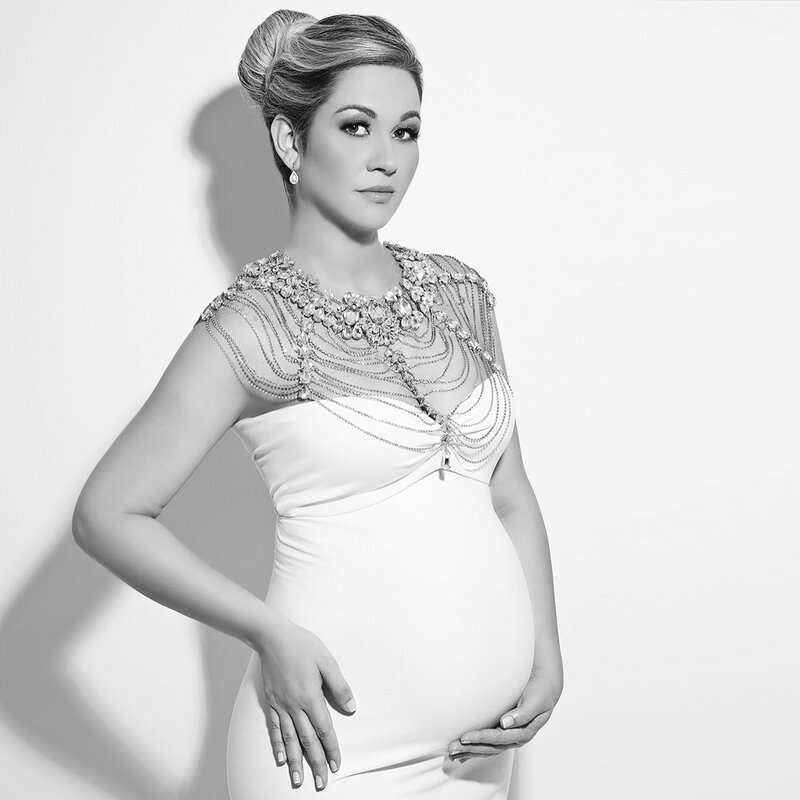 Fotografia maternidade adereços corrente acessórios para mulheres colar de ombro strass cristal photo shoot accessorie