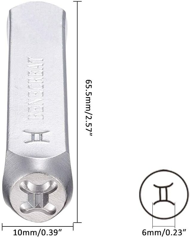 12 confezioni (6mm 1/4 ") costellazioni tema Design opaco punzoni per timbri in metallo con valigetta per gioielli fai-da-te timbratura in legno