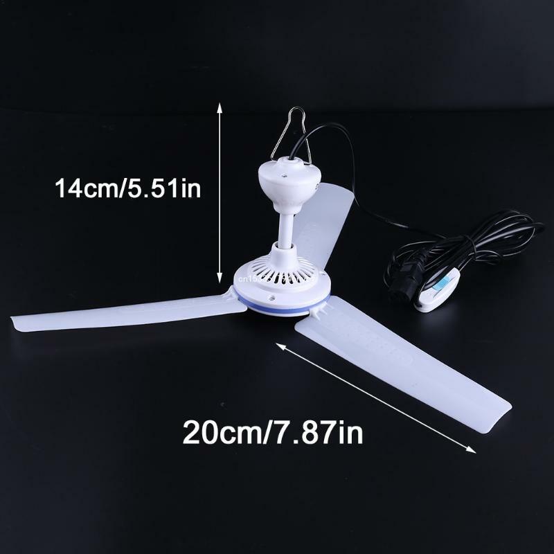3 Leaves 48V 60V Ceiling Fan Air Cooler Hanging E-Bike Powered 19.6inch Tent Fans for Camping Outdoor Dormitory Home Dropship