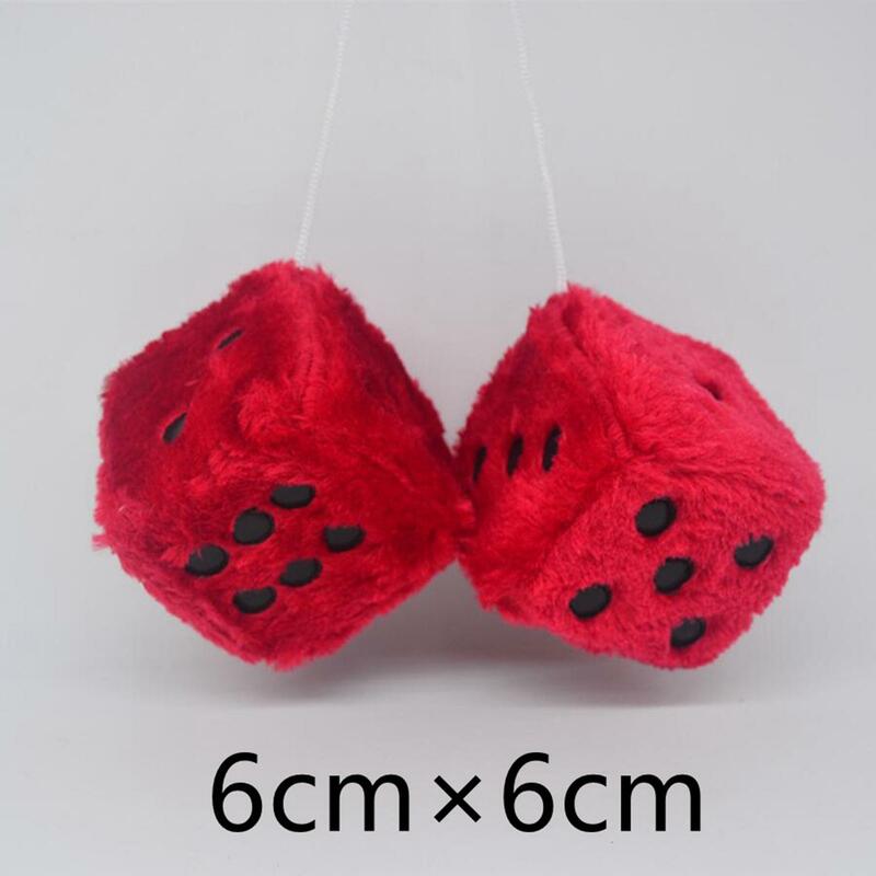 2x2Pcs Mirror dices Soft Hanging dices Model for Ornament Decoration red