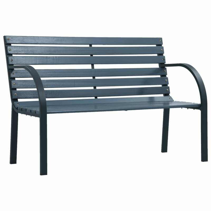 Скамейка для патио 47,2 дюйма x 23,2 дюйма x 32,3 дюйма, серый деревянный уличный стул легкая мебель для веранды