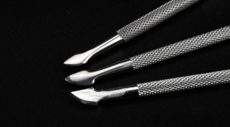 2022 New Fashion Nail Art tools spingi cuticole in acciaio inossidabile strumenti per la rimozione del cucchiaio a doppia testa per Manicure Nail Art Care Pusher