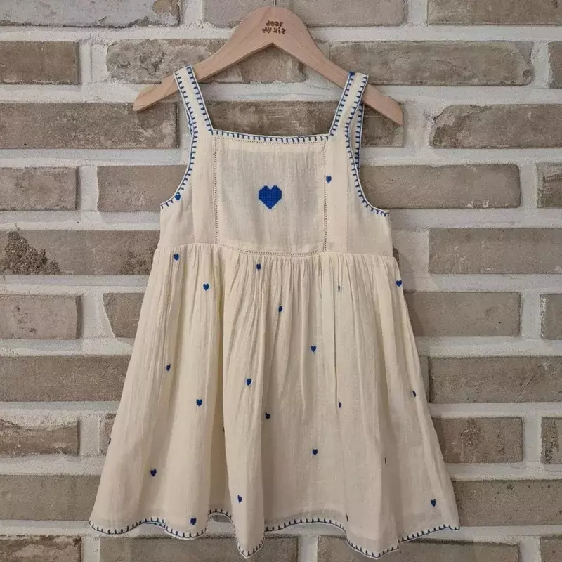 Na sprzedaż (wysyłka w April) 2024 letnia bawełniana sukienka dziewczęca dla dziewczynek kwiecisty nadruk ubierać ubrania dziecięce sukienki dla dziewczynek kwiatowe