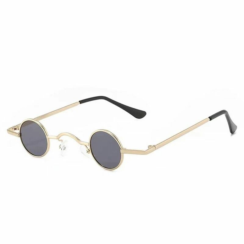 Bonbon farbe kleine runde Sonnenbrille im Freien ins Mode uv400 Metallrahmen Punk Sonnenbrille Hip Hop Shades Strand/Reise/Streetwear