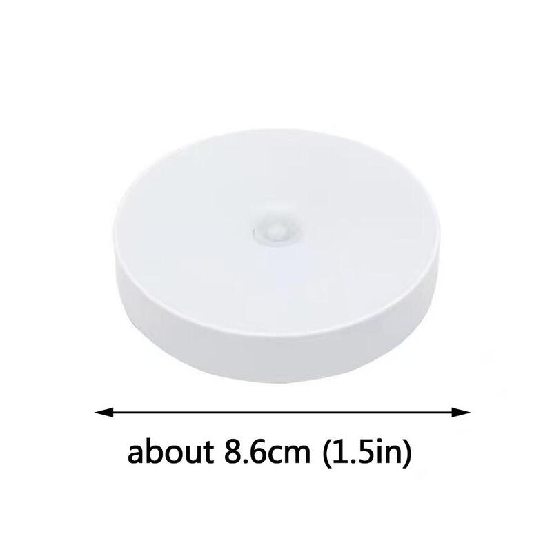Mini LED Touch Sensor Night Lights USB ricaricabile camera da letto cucina Base magnetica applique da parete rotonda lampada da notte dimmerabile portatile