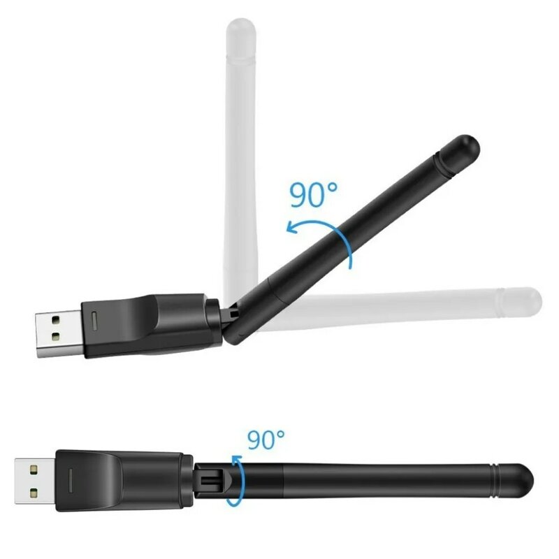 150Mbps Mini Adapter USB WiFi MT7601 2.4GHz bezprzewodowy karta sieciowa klucz odbiorczy Wi-Fi z anteną 802.11 b/g/n dla PC Laptop