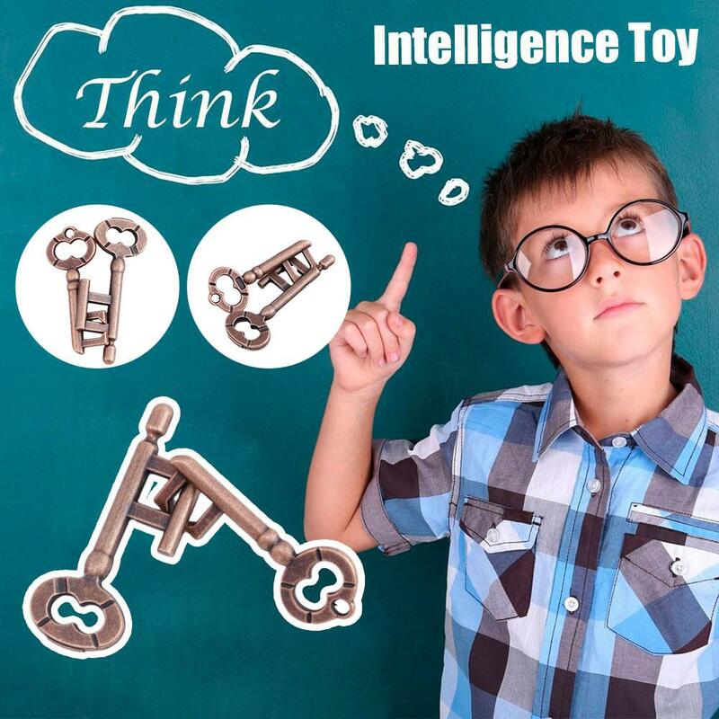 1 Stuks Intelligente Lock Speelgoed Brain Tester Ontwikkeling Kid Puzzel Spel Kinderen Legering Test Iq Puzzel Denken L9y4