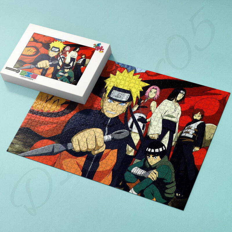 35/300/500/1000ชิ้นปริศนาไม้สำหรับเด็ก Bandai Animated ภาพยนตร์ Naruto จิ๊กซอว์ปริศนา Decompress ของเล่นและงานอดิเรกตกแต่ง