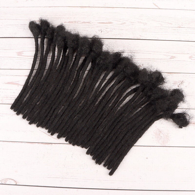 Orientfashion hurtowo ręcznie robione szydełkowe czarne dredy 12 cali 0.6cm 60 pasm syntetycznych z ludzkimi włosami można farbować