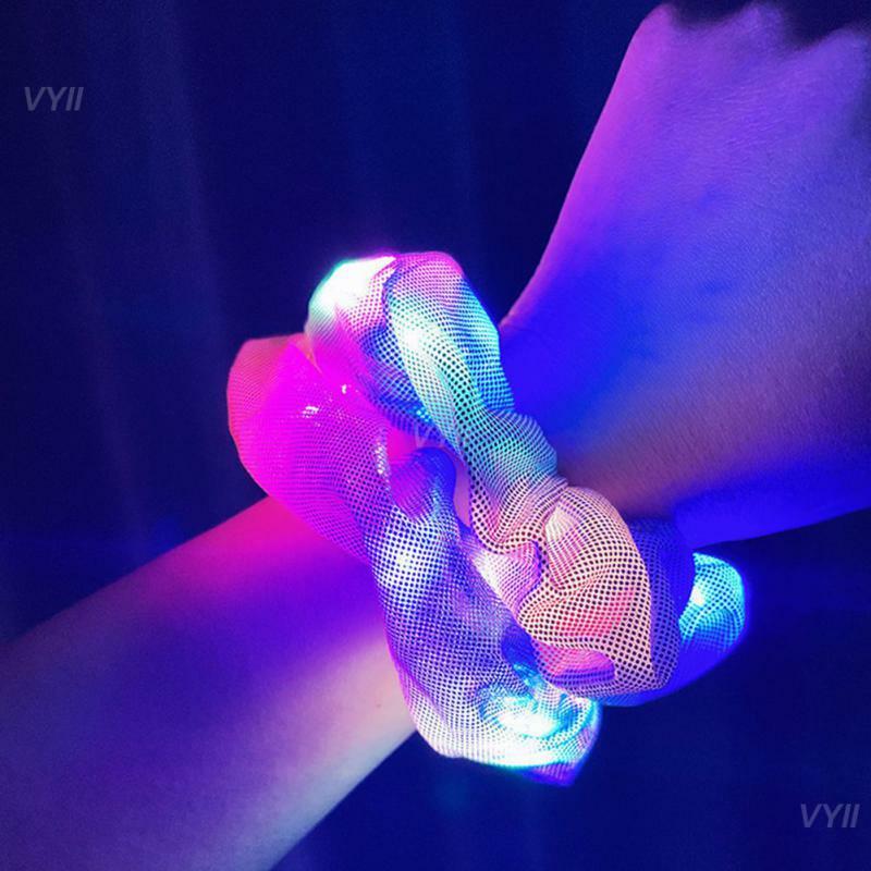 Multi-Color LED Hair Ring, luzes Multi-LED, Eye-Catching, acessórios de cabelo, estilo de festa