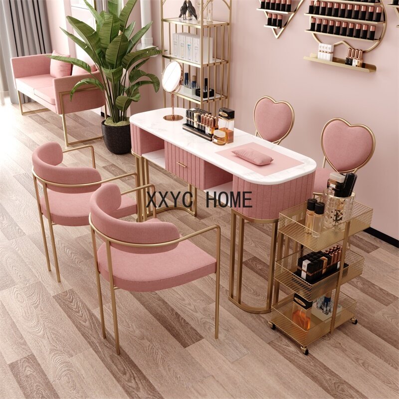 Dressing Professional Nail Table Marble Tabletop Nordic Modern Manicure Table Storage Mesa De Manicure  Furniture