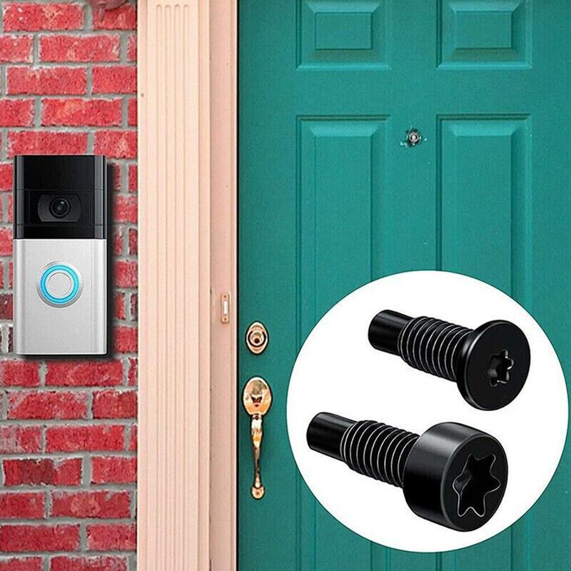 Śruby do dzwonka do drzwi demontaż śrubokręt wymiana kompatybilny bezpieczeństwo zabezpieczenie przed kradzieżą sprzęt wideo dzwonek do drzwi ze śrubami D4u9
